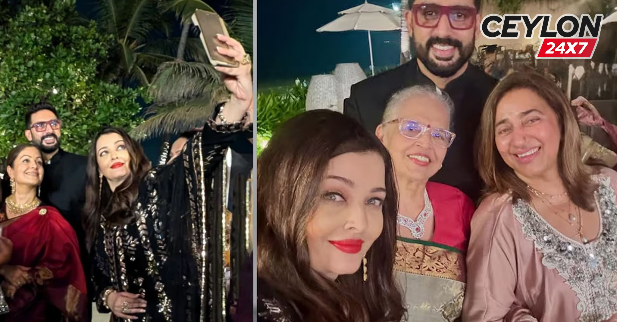 දික්කසාදයේ කටකතා මැද අයිෂ් – අභිෂේක් අහම්බෙන් හමුවෙලා….