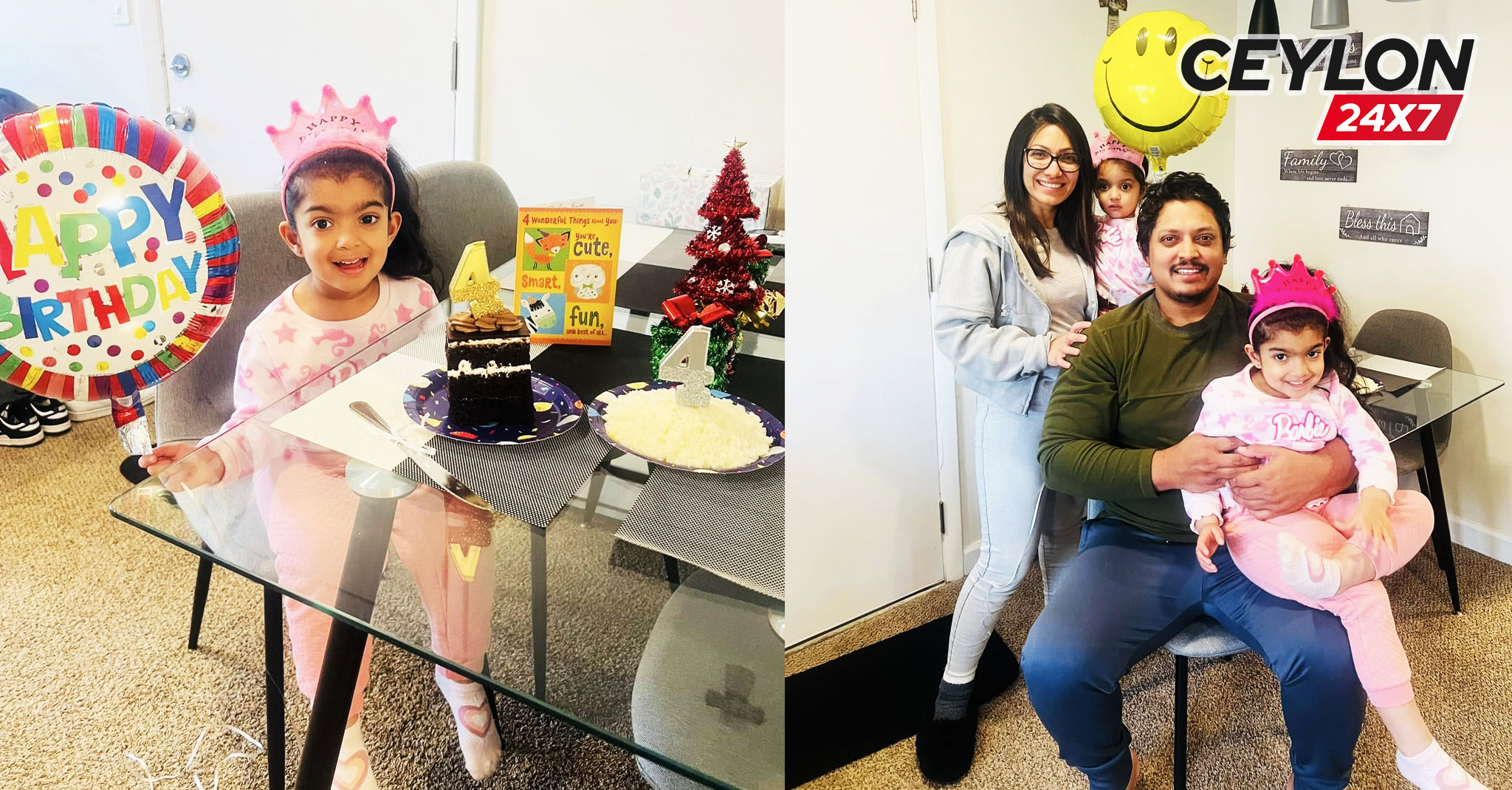 මේනක සහ නෙහාරා අමෙරිකාවේ ඉඳන් පුංචි මේලිගේ උපන්දිනය සමරපු හැටි….