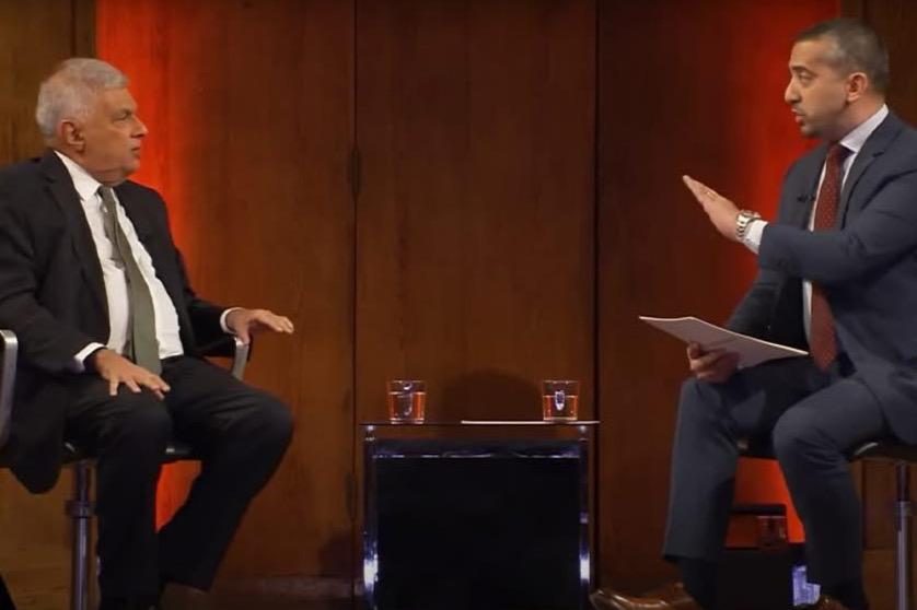 අල් ජසීරා සංවාදයකදී බටලන්ද ගැන මාධ්‍යවේදියා ඇසූ ප්‍රශ්නෙකට රනිල්ට හොඳටම තරහා ගිහින්…